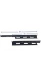 0749 Raising Electronics Rising Rack Mount Supporting Rails Pair Adjustable Depth