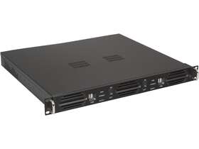 Rm-1u100dd308 Athena Power Black Aluminum Front Panel And 1.2mm Steel 1u