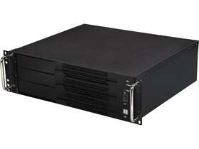 Rm-3u300pr80u2 Athena Power Black Brushed Aluminum Front Bezel / 1.2mm Secc 3u