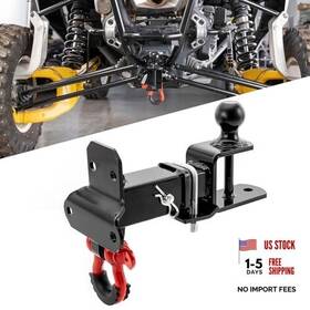 801ba0702ba301 Barqupo 2 Inch Rear Hitch And Ball Mount Kit Compatible With Can Am Fit Maverick R Max