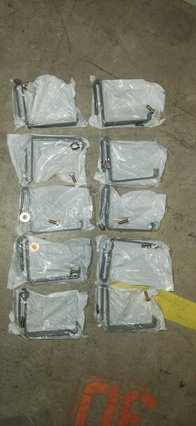 Acb2dg Central Steel Fabricators Acb20g Lot Of 10. Aux Cable Bracket 1-1/2 And 2 Inch Dg