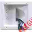 Iba5-w Peerless-av In-wall Plastic Cable Plate With Surge Suppressor 735029275886