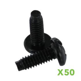 00400816 Navepoint 50 Pack Server Rack Screws 3/8 Inch Pan Phillips 12-24 Stainless Steel 19