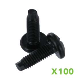 00400825 Navepoint 100 Pack Server Rack Screws 3/8 Inch Pan Phillips 10-32 Stainless Steel 19