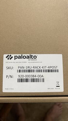 920-000384-00a Palo Alto 4-post Rackmount Kit Pan-1ru-rack-kit-4post P/n