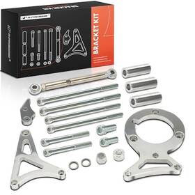 Premiumpartswhosale Apbkk002 Polished Aluminum Alternator And Power Steering Bracket Kit Compatible With