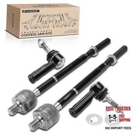 Premiumpartswhosale Apca4072 Set Of 4 Front Inner And Outer Tie Rod End Kit Compatible With Ford Lincoln