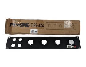 Nac3 Prox 019372407096 T-p2-4x4 2 Unit Unloaded Rack Panel For 4 Xlr-d And Nl4 Speakon Or