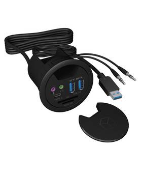 Raidsonic Ib-hub1404a Icy Box Black Mit Audio Ein- Und Ausgang 2 X Usb-a 1 Usb-c Sd Slot Raidsonic Ib-hub1404a Icy Box Black Mit Audio Ein- Und Ausgang 2 X Usb-a 1 Usb-c Sd Slot