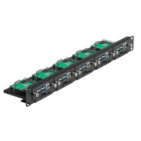 U6264 Uctronics 19 Inch 1u Rackmount For Raspberry 5 Rpis And 2.5 Ssds Black