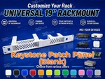 Keystone Patch Panel (blank) 19" Rackmount 1U - Mix & Match With Other Devices. Fixed Price $39.99.