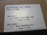 Dell 2U Factory Kit (rack) 71XNN # 434JH 25FGW (new). Fixed Price $7.01.