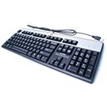 Hp KU-0316 Usb Wired Keyboard 104 Keys Black And Silver Part# 434821-002. Fixed Price $18.00.