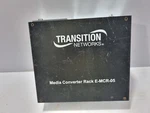 Transition Networks E-MCR-05 Media Converter Rack 110-240 Vac 50/60HZ. Fixed Price $444.22.