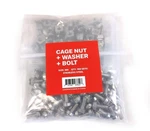 100 Pack Of Nickel-plated Cage Nuts With Screws And Washers. Works Racks.... Fixed Price $30.20.
