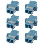 6X Lc Duplex Single Mode Flange Fiber Optical Adapter Connector Blue. Fixed Price $13.29.
