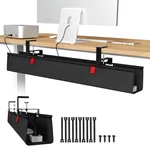 Univivi No Drill Under Desk Cable Management Tray, 36" Cord Organizer For Tab.... Fixed Price $60.80.