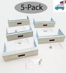 5-PACK: New Pc Case 5.25" Front Panel Drive Bay Face Plate Cover W/ Red Window. Fixed Price $27.99.