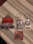 Alice Cooper School's Out Patch,key Chains And Pin.. Fixed Price $50.00.