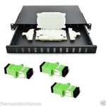 Fiber Optic Patch PANEL,1U,RACKMOUNT,12 Port Loaded Sc/apc DUPLEX-943. Fixed Price $175.00.