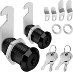 Cabinet Cam Keyed Alike Black Finish, 1-1/8'' Locks With Secure. Fixed Price $18.95.
