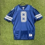 Dallas Cowboys Starter Jersey Mens Size 52 Troy Aikman #8 Blank Football Blue. Fixed Price $119.99.