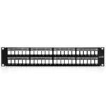 Leviton 49255-L48 Port 2RU Patch Panel With Magnifying Lens Label Holder. Fixed Price $170.00.