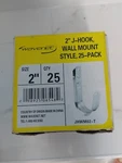 Wavenet 2" J-hook, Wall Mount Style, 25-PACK. Fixed Price $55.99.