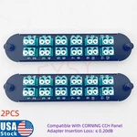 2PCS Fiber Optical Panel 12 Lc Duplex OM3 Adapter Compatible Corning CCH-CP24-E4. Fixed Price $31.08.