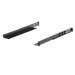 Tecmojo 1U Universal Rack Mount RAILS,4-POST Server Half Depth, Black. Fixed Price $53.99.