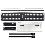 Belden AX104601 48 Port 2U Keyconnect Angled Patch Panel Black. Fixed Price $210.00.