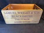 Samuel Wright & Son Blacksmiths The Forge Ashburton Solid Wooden Crate Box 12X8. Fixed Price $24.99.