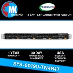 Supermicro SYS-6019U-TN4R4T 4B Lff 1U Server -V1- Choose Cpus/ram Wholesale. Fixed Price $912.00.