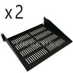 Pack - 19" 2U Cantilever Data Server Network Rack Mount Vented Shelf 15" Deep. Fixed Price $54.10.