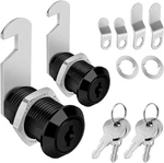 Cam Cabinet Locks Keyed Alike, Black Finish 3/4'' (length) Cylinder Secure. Fixed Price $18.93.