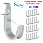 25 Pack 4" J-hook Wall Ceiling Mount Route Cable 90 Degree Lip ICCMSJH955. Fixed Price $136.19.