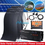 400W 12V Flexible Solar Panel Kit W/controller & Inverter For Rv Camping Rooftop. Fixed Price $99.99.