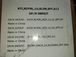 Dell 8N0JT Poweredge R340 R440 R640 1U Sliding Ready Rail Kit. Fixed Price $90.00.