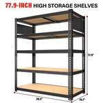 Heavy Duty Metal Garage Shelving Rack 2000LBS 4/5/6-TIER Steel Shelf 60"/72"/84". Fixed Price $244.40.