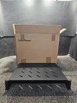 Cyberpower CRA50001 2U Fixed Cantilever Shelf, 13" Depth, 19" Width Black Steel. Fixed Price $174.55.
