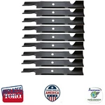 High Lift Blade Fits Toro Titan Z 48" Deck 5/8" Hole 117-7277-03 9-PACK. Fixed Price $134.95.