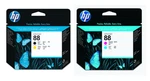 Genuine Hp 88 Printheads Black/yellow + Cyan/magenta C9381A C9382A - Vat Inc. Fixed Price $46.98.