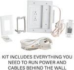 Sanus SA-IWP1-W1 In-wall Tv Power And Cable Management Kit White. Fixed Price $36.82.
