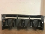 Vertical Cable Management Panel With Wall Rack, Homaco, Used. Fixed Price $150.00.