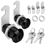 Cam Cabinet Locks Keyed Alike Black Finish 3/4'' Length Cylinder Secure. Fixed Price $14.38.
