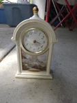 Thomas Kinkade Sweetheart Cottage Table & Shelf Clock White/gold Analog 2004. Fixed Price $18.99.