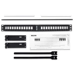 Belden AX104599 24-PORT Keyconnect Angled Patch Panel 1U Black. Fixed Price $155.00.