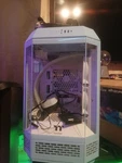 Thermaltake Light Bluetempered Glass Steel Computer Case With Usb Audio Ports. Fixed Price $100.00.
