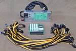 Hp 1200W Platinum Mining Psu Kit X11 Breakout Board + 16 Pcie Cables. Fixed Price $85.00.