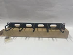 Ortronics- OR60400129 Panel Wire Mgmt 1.75X19/3.5X1.7 Rings Blk Used. Fixed Price $15.00.